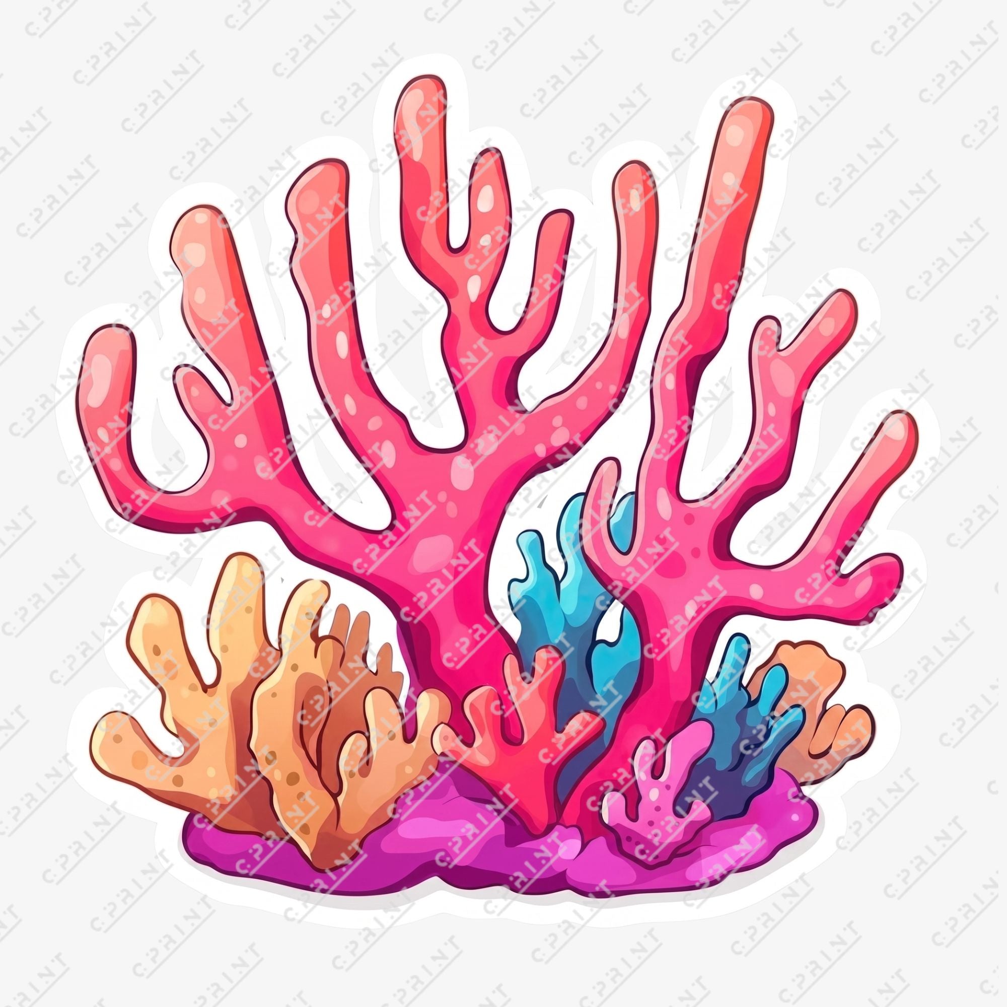 Pink Coral Reef Cutout