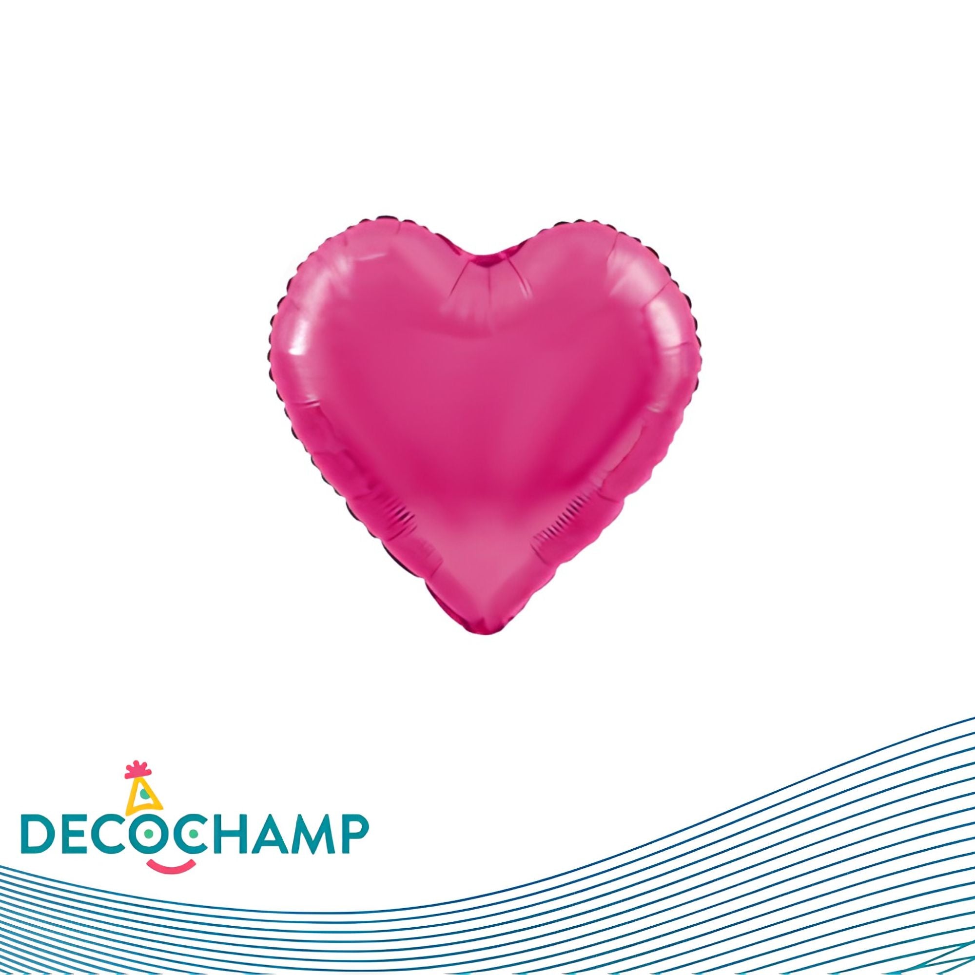 Deco Heart 9" Hot Pink (5 per package)