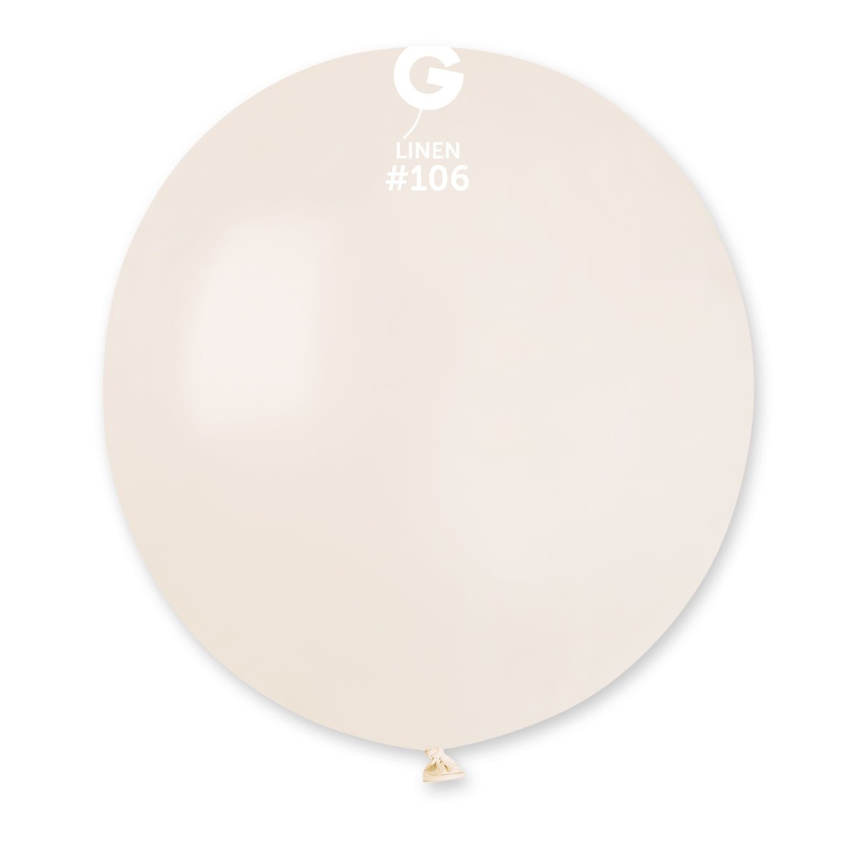 GEMAR | Solid Balloon Linen #106 - 19 in. Marshmallow