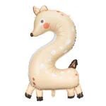 Animal Number "2" Foil Balloons PARTY DECO 35" ROE-DEER - FestiUSA