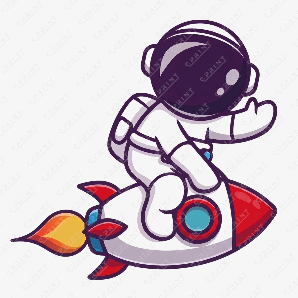 Astronaut Riding Rocket Cardboard Cutout – Space Adventure Party Standee - FestiUSA