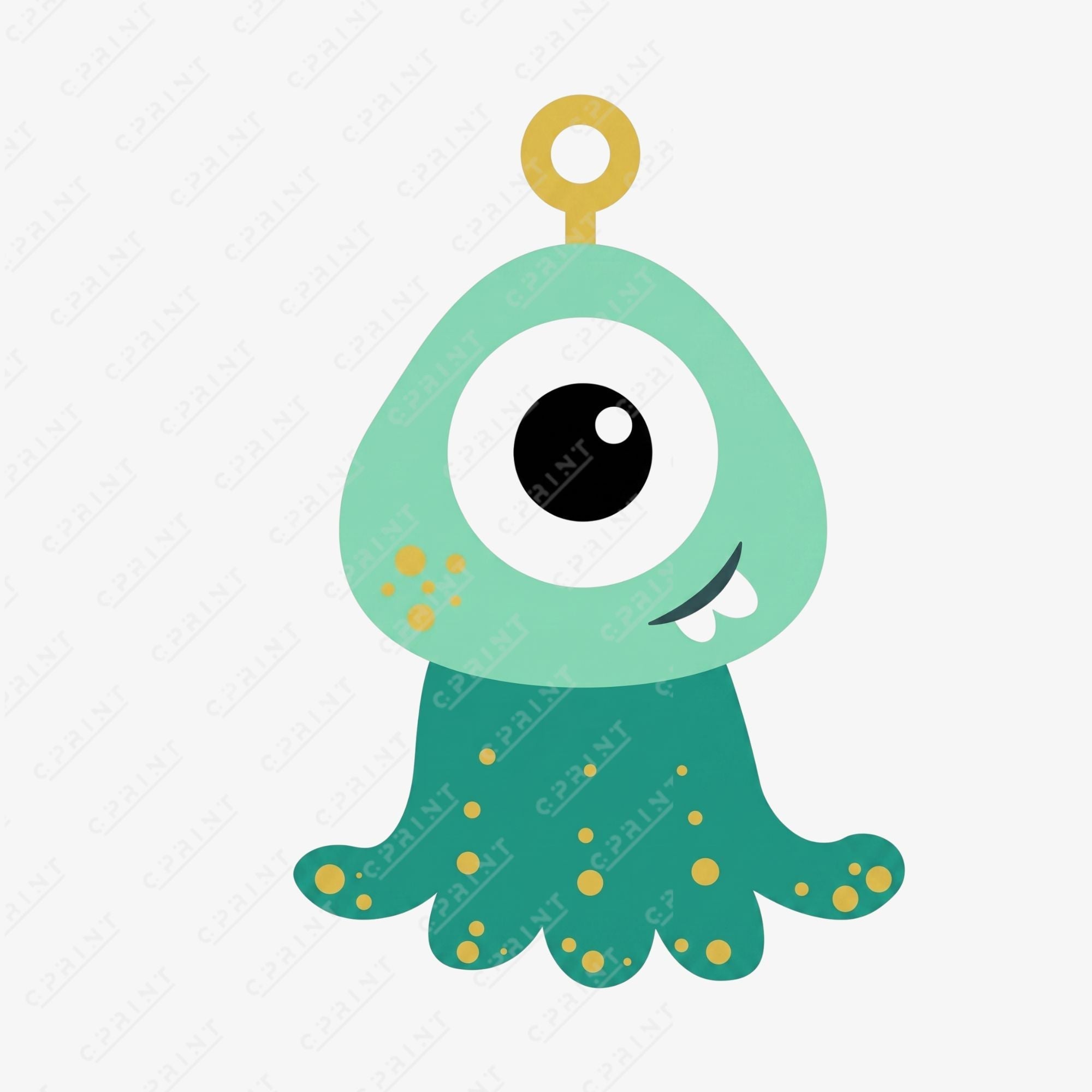 Cute One-Eyed Alien Standee – Space Adventure Party Cardboard Cutout