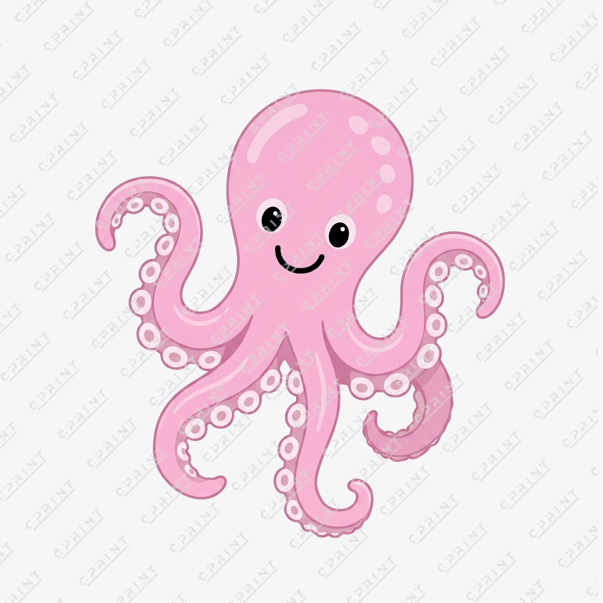 Cute Pink Octopus Cutout