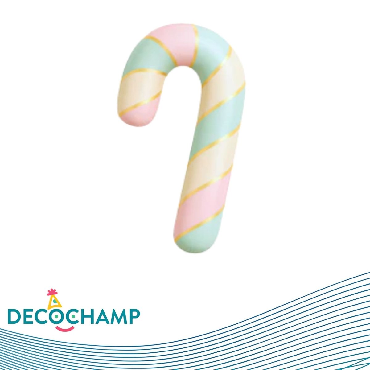 Deco Pastel Swirl Candy Cane 34" (1-piece package) - FestiUSA