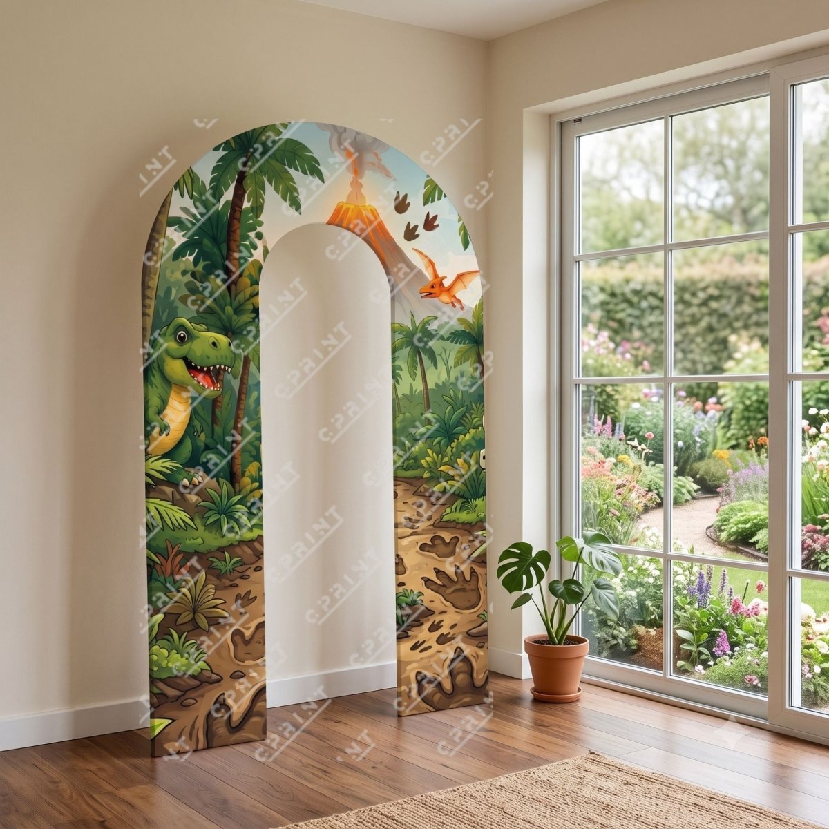 Dino Adventure Custom Cutout Arch Cover - FestiUSA