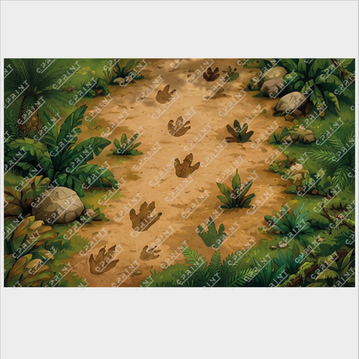 Dino Adventure Printed Party Floor Decals for Dinosaur Birthday - FestiUSA