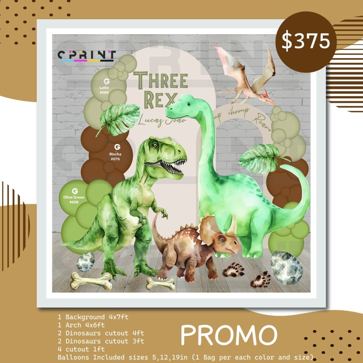 Dinosaurs Themed Party Bundle Design - FestiUSA