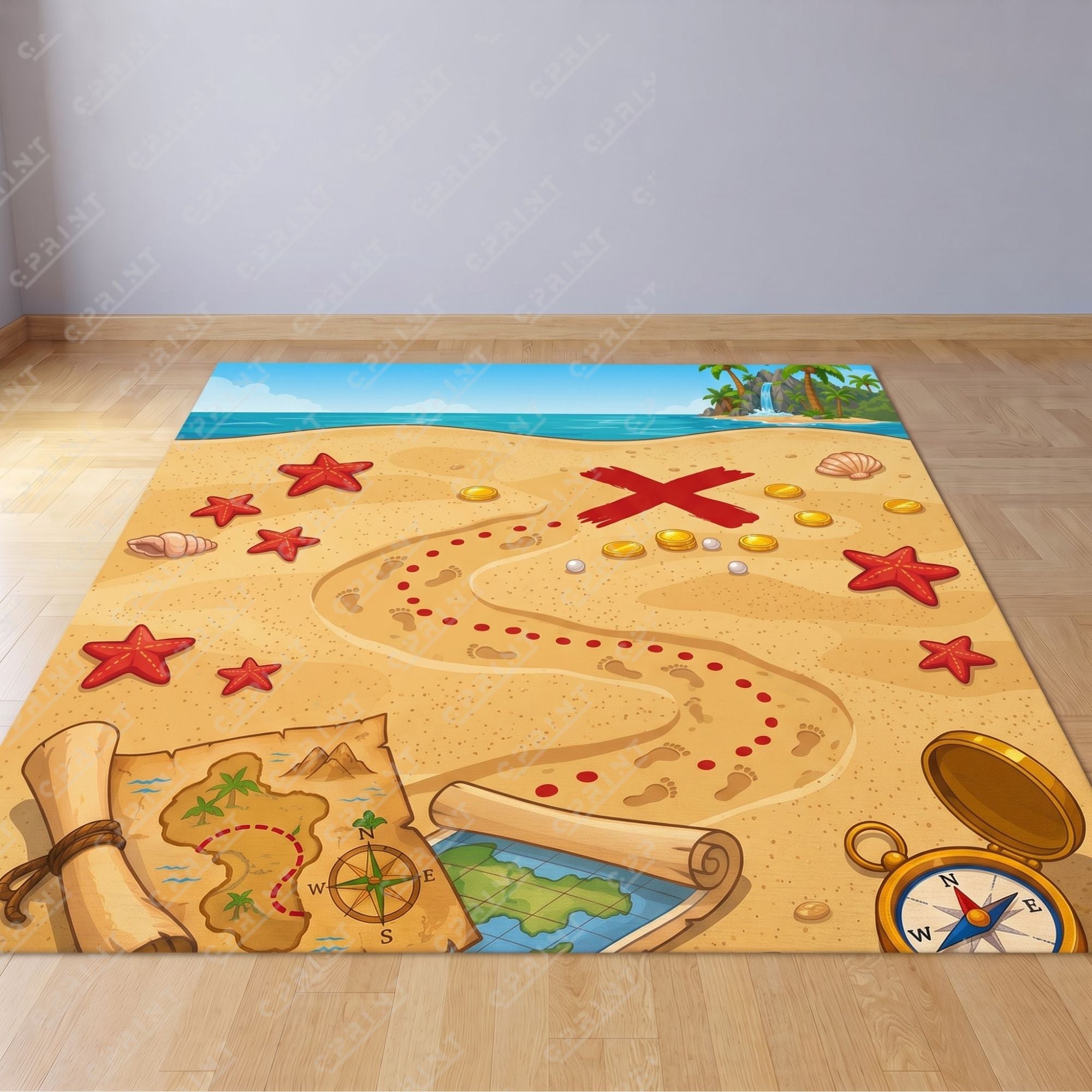 Pirate Adventure Printed Party Floor Decals for Event