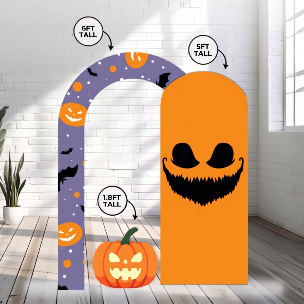 Halloween Orange Backdrop - FestiUSA