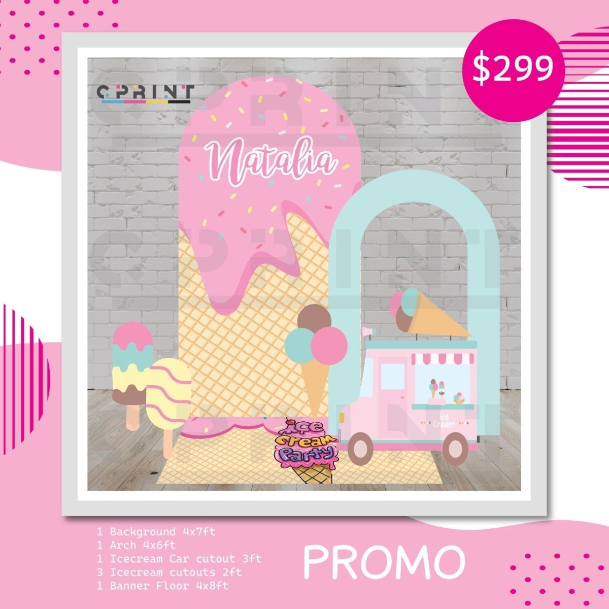 Ice Cream Themed Party Bundle Design - FestiUSA