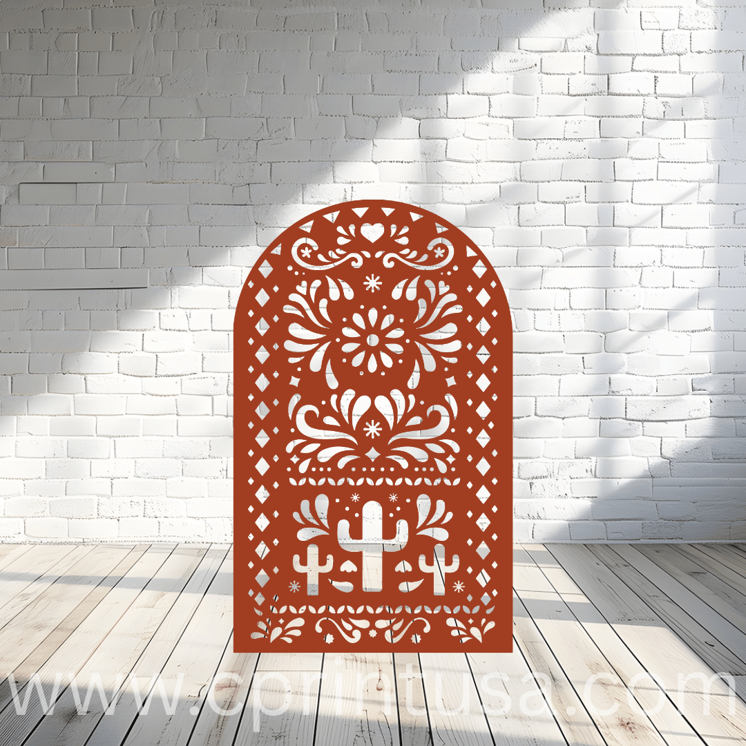 Mexican Folk Cactus Backdrops by theme
