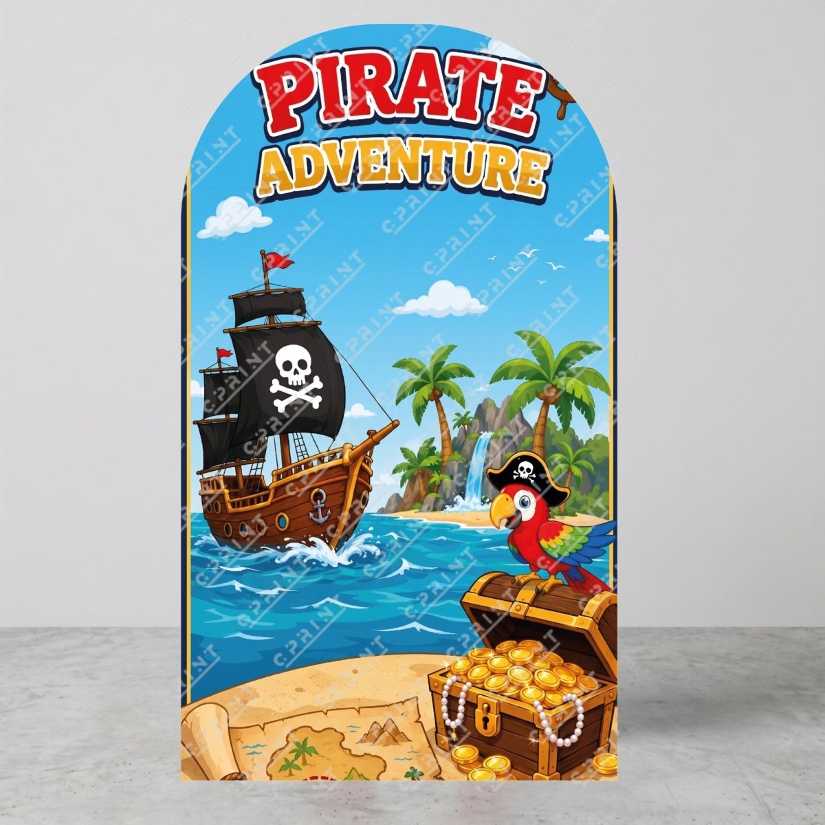 Pirate Adventure Arch Backdrop - FestiUSA