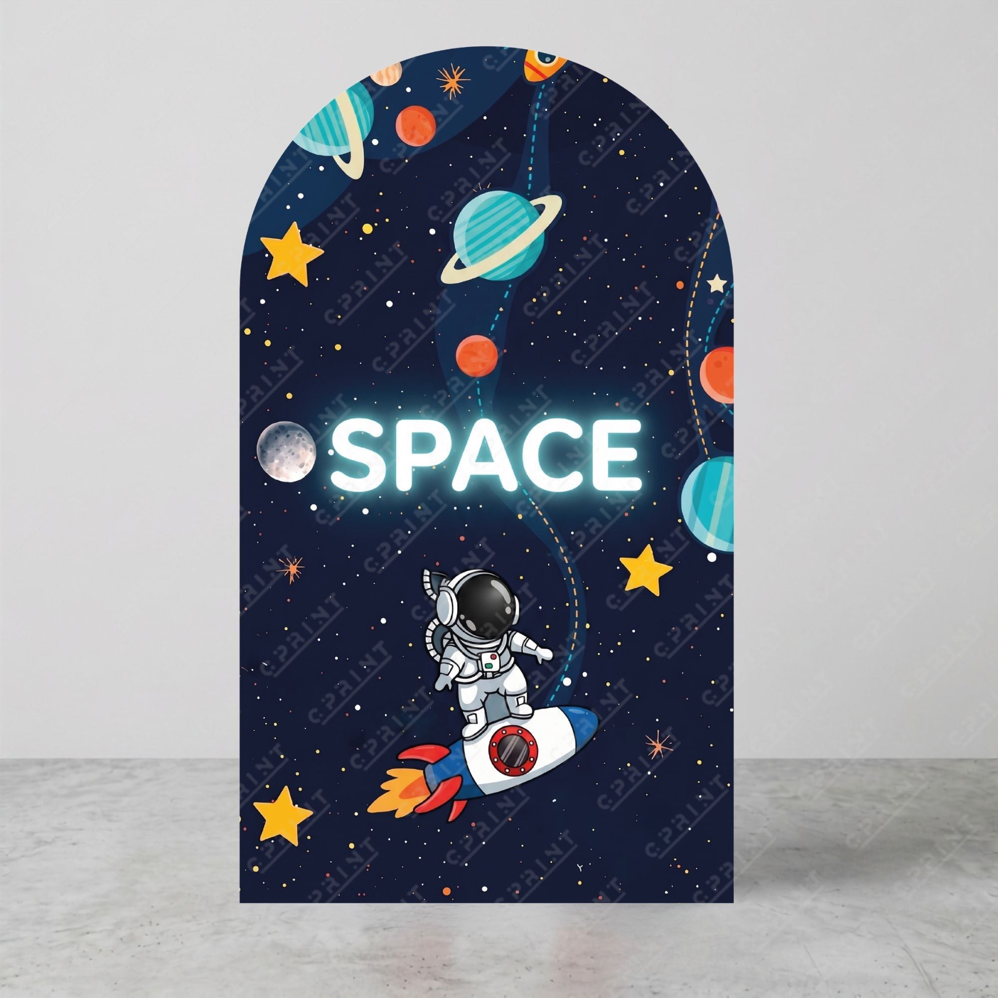 Space Adventure Arch Backdrop