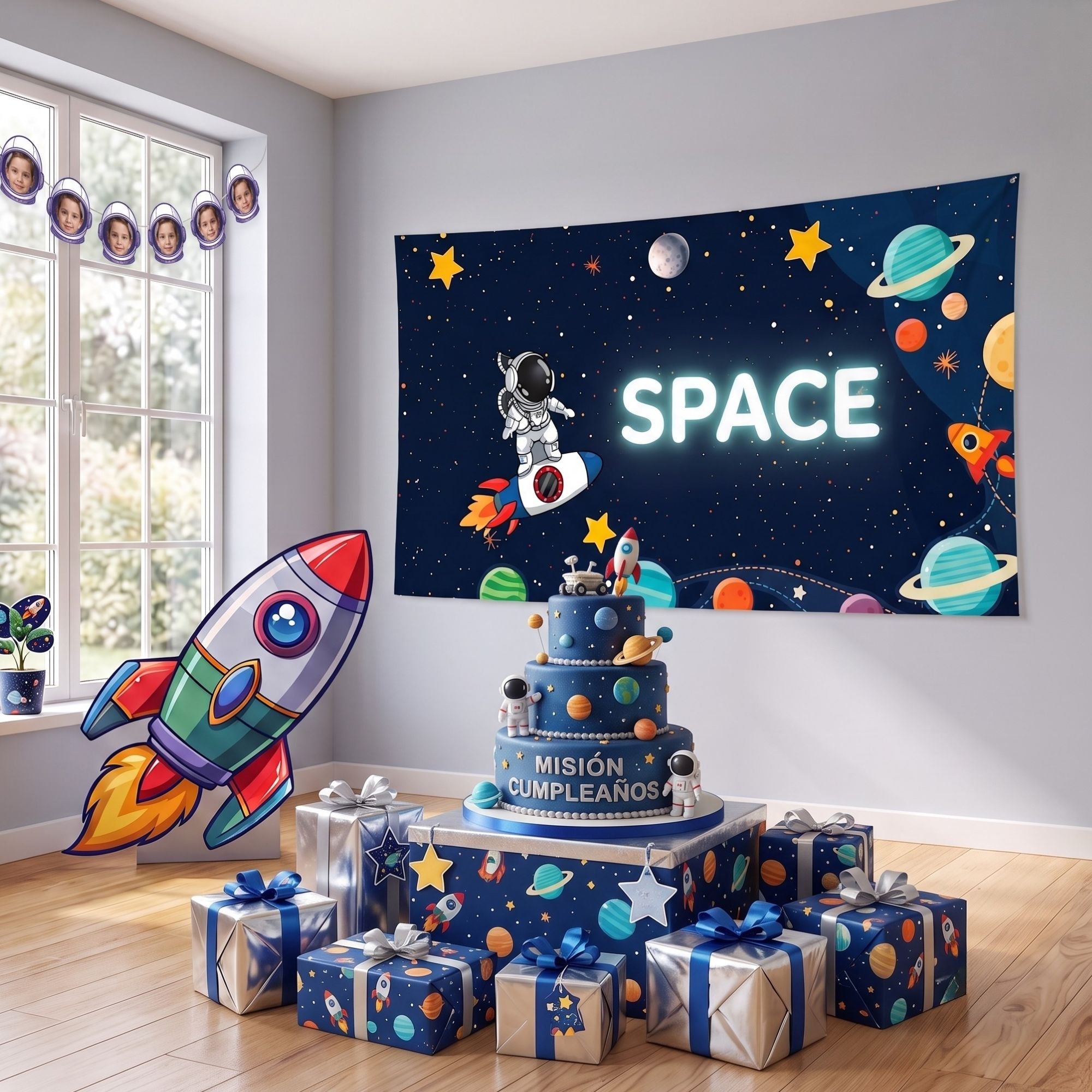Space Adventure - Big Head Garland