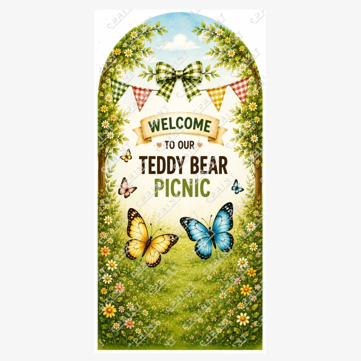 Teddy Bear Picnic Arch Backdrop - FestiUSA