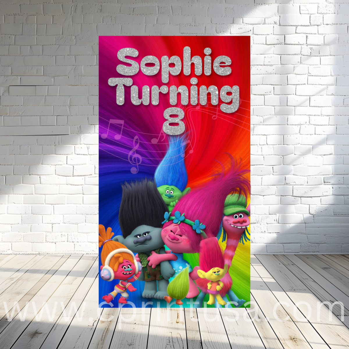 Trolls Custom Backdrop by Theme - FestiUSA