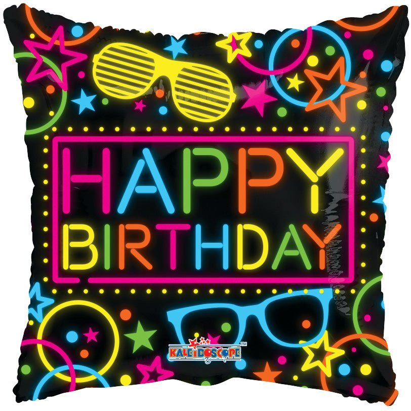 18″ Birthday Party Neon Gellibean - (Single Pack). 15434-18 - FestiUSA