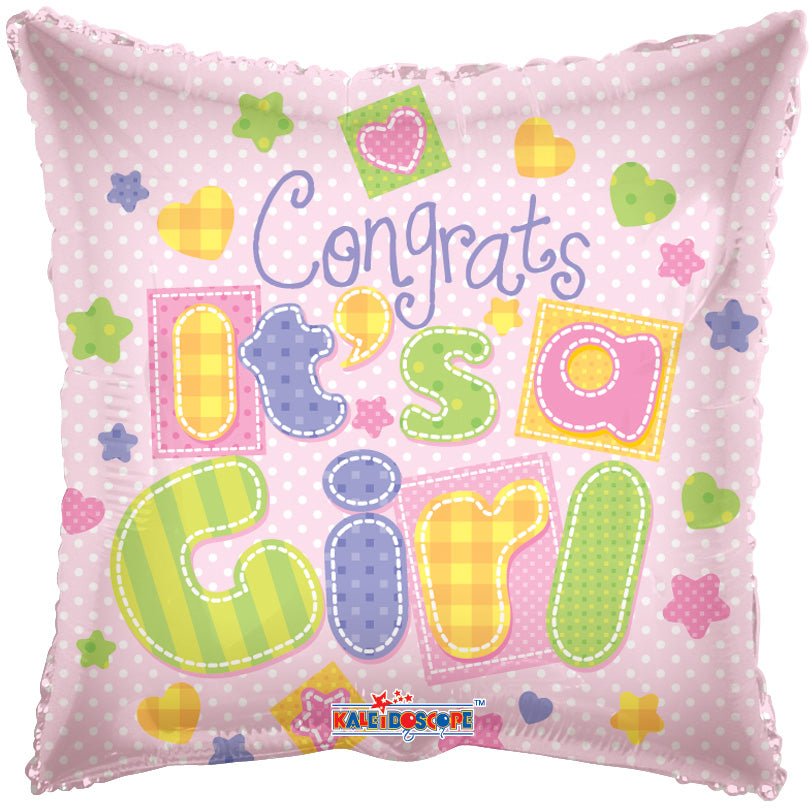 18" It's a Girl Mylar Foil Balloon - (Single Pack). 19295-18 - FestiUSA