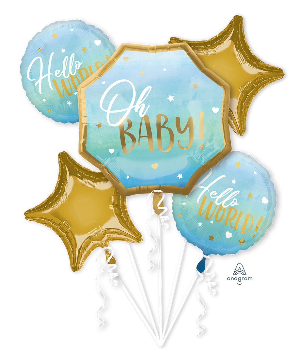 Bouquet Blue Baby Boy MultiBalloon - (Single Pack). 3973201 - FestiUSA