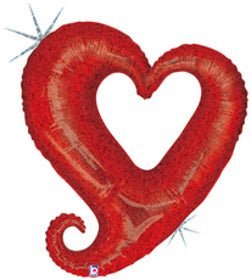 Chain Of Hearts Red 37" (Flat) - 85125 - FestiUSA