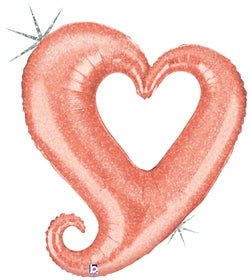 Chain Of Hearts Rose Gold 37" (Flat) - 35641 - FestiUSA