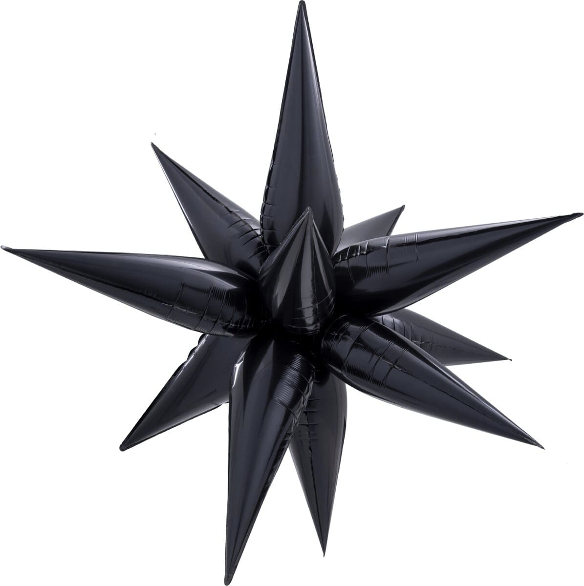 Decochamp Starburst Black 3D Foil Balloon - 26" in. - FestiUSA