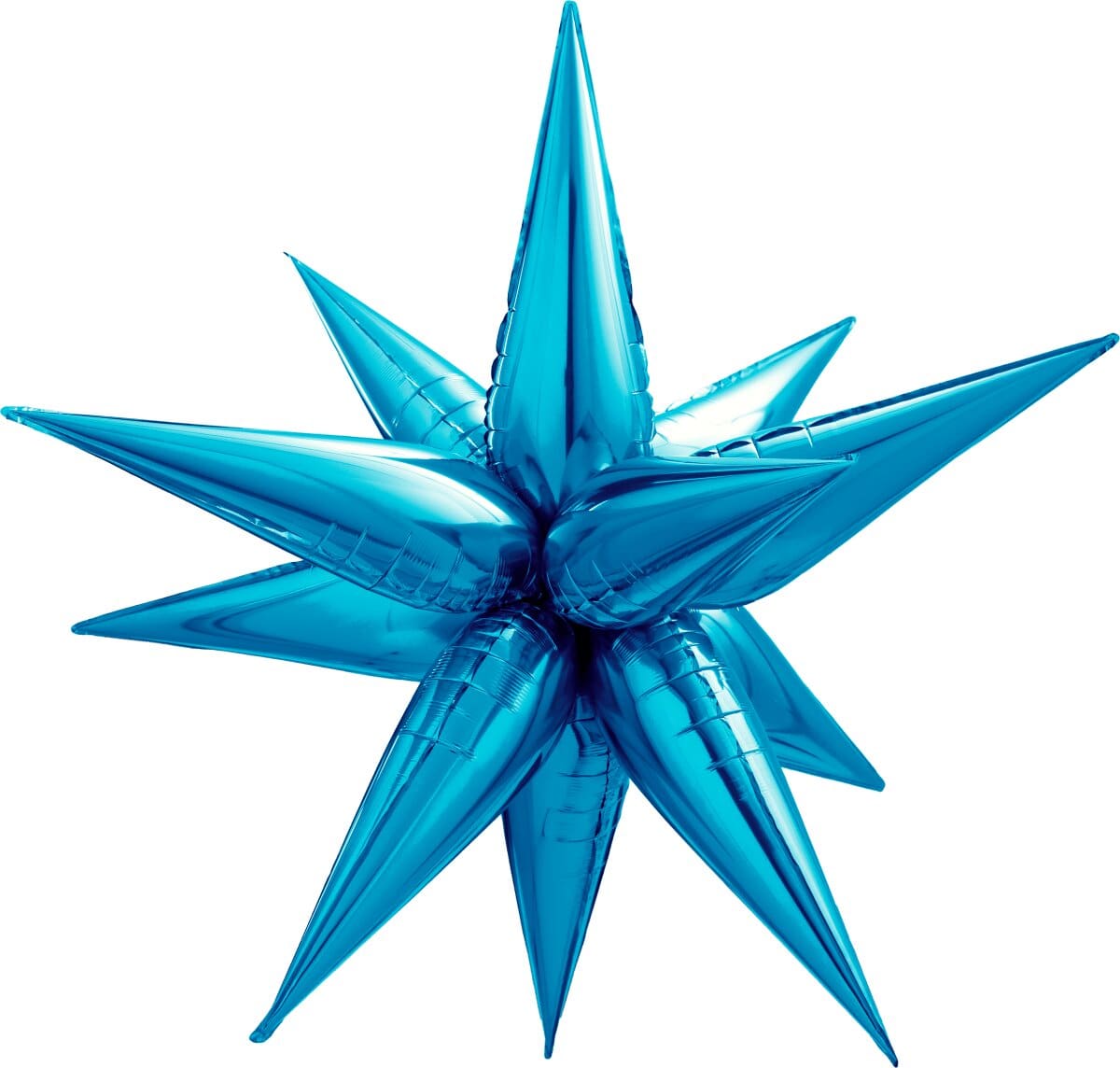 Decochamp Starburst Blue 3D Foil Balloon - 40" in. - FestiUSA