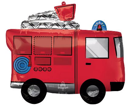 Fire Truck 26" x 22" - (Single Pack). 4280201 - FestiUSA