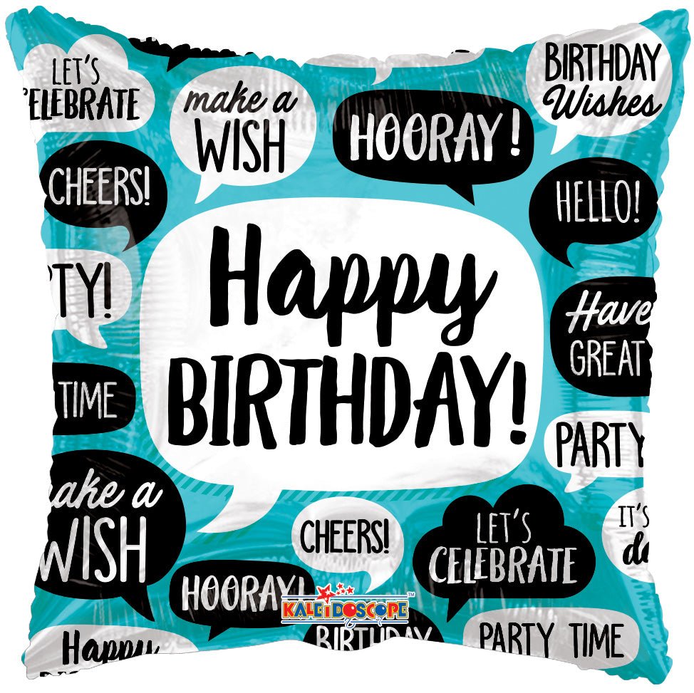 Happy Birthday Bubbles 18" – (Flat). 15815-18 - FestiUSA