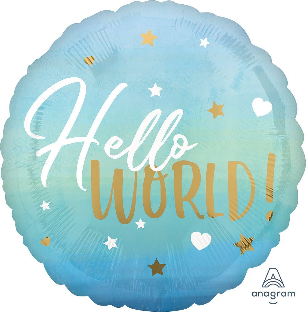 Hello World Blue 17" - (Single Pack). 3973001 - FestiUSA