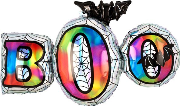 Iridescent Boo 35" x 21" - (Single Pack). 4194601 - FestiUSA