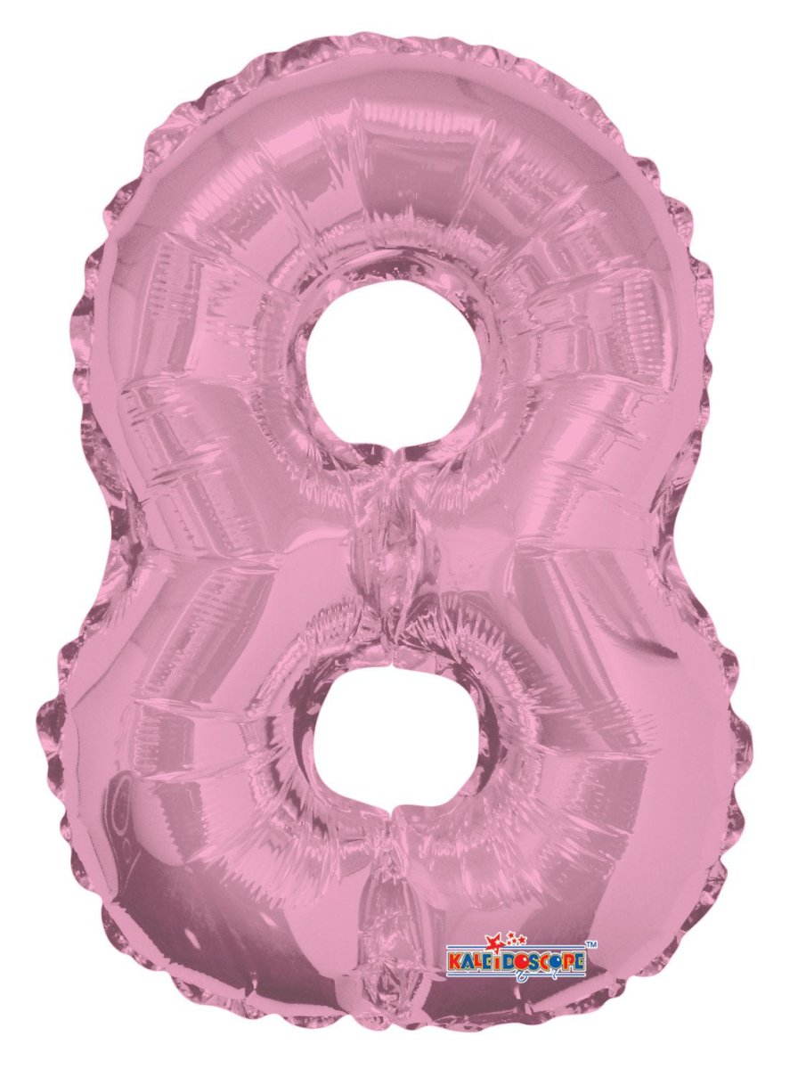 Number 8 Light Pink Foil Balloon 14"in. 35055-14 - FestiUSA