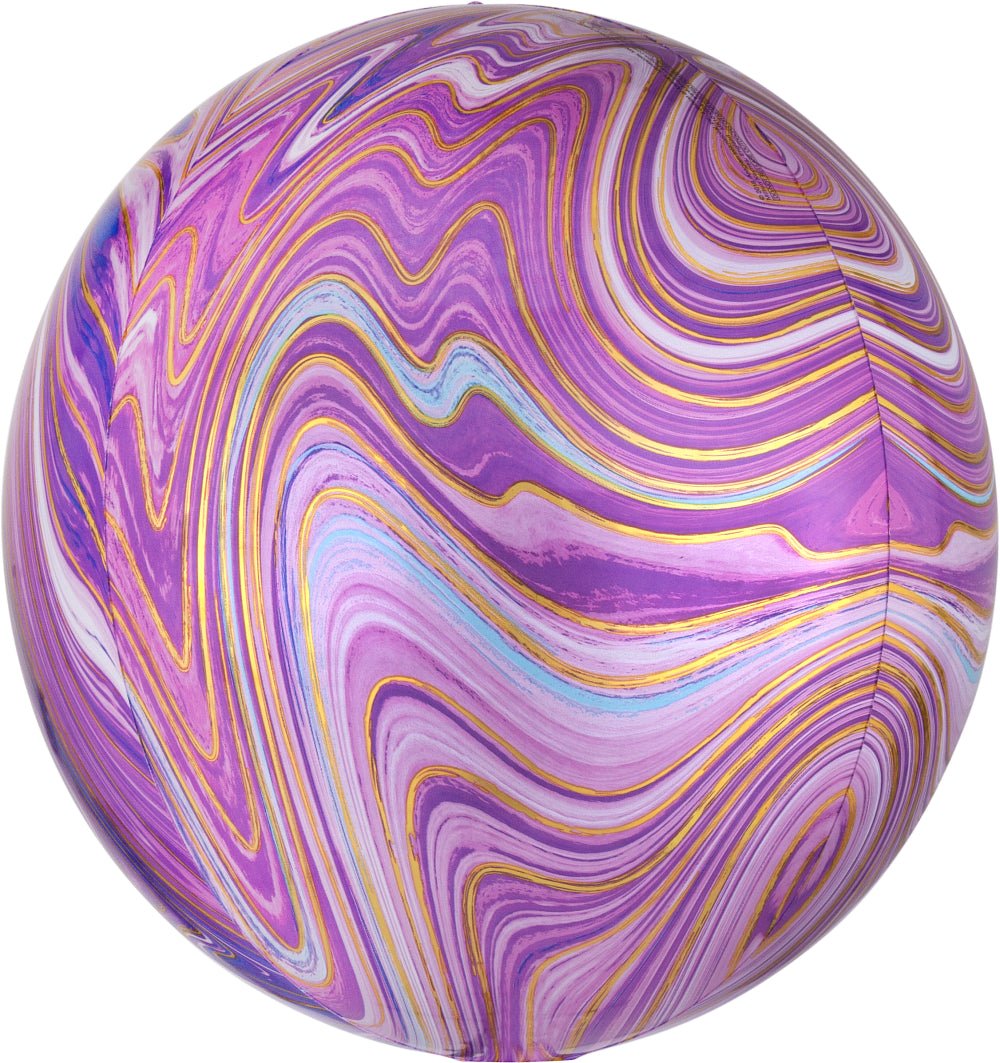 Orbz Purple Marblez 15" - (Single Pack). 4139501 - FestiUSA