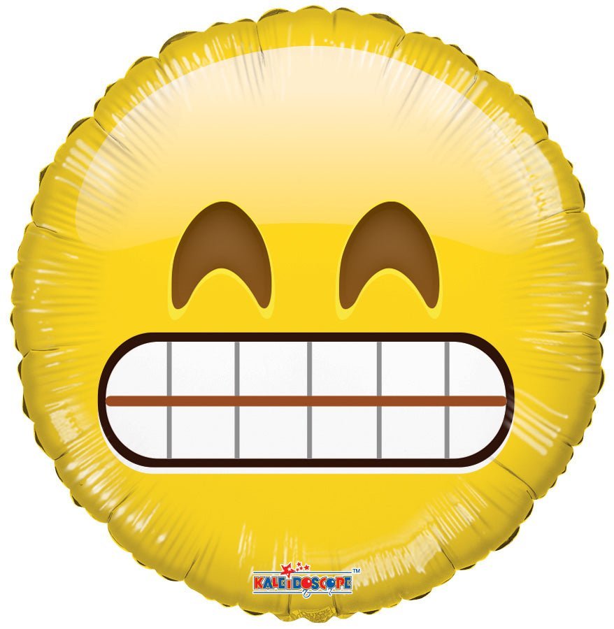 Smiley Teeth Emoji Balloons 18" Single Pack 35362-18 - FestiUSA