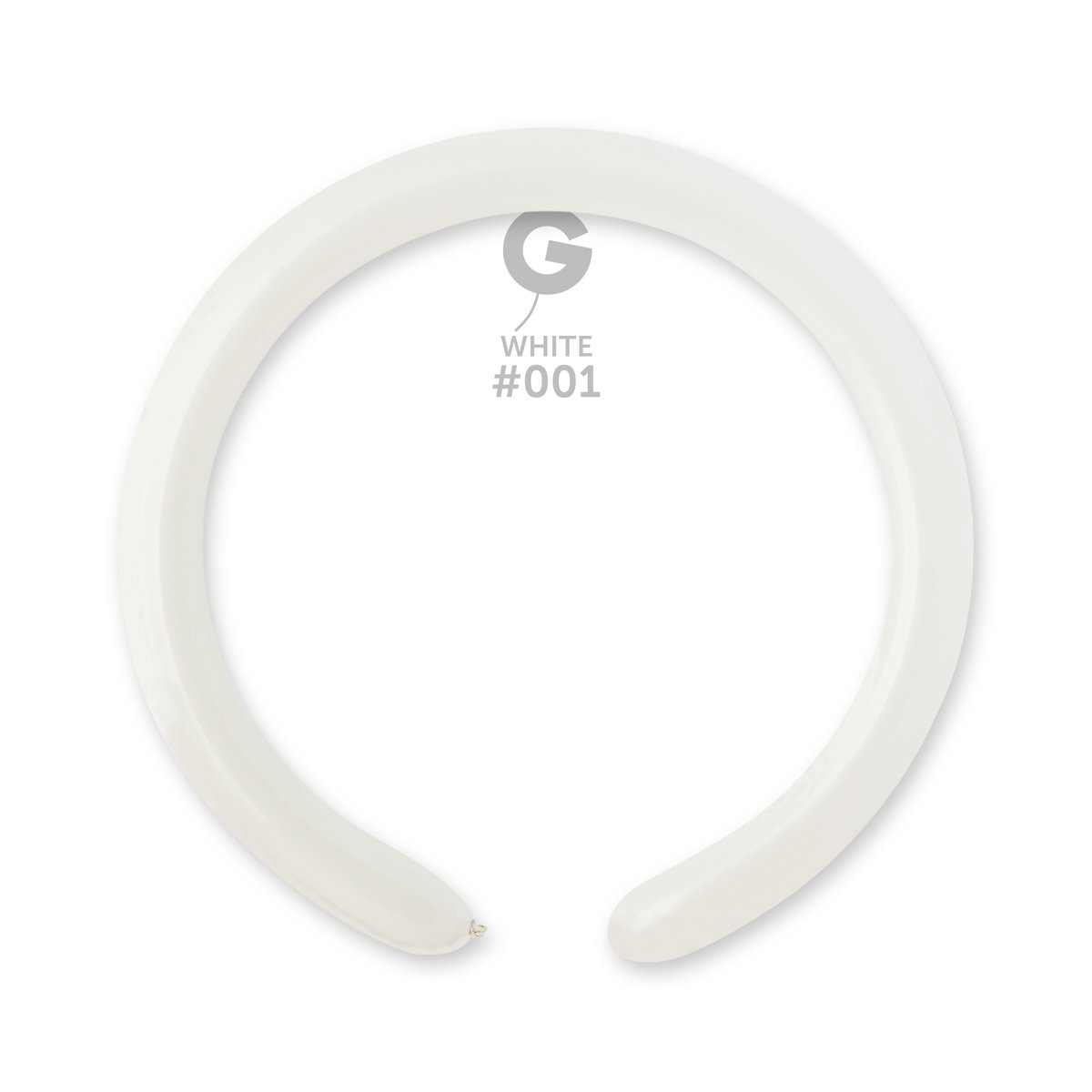 Solid Balloon White D4(260)-001 2" - FestiUSA