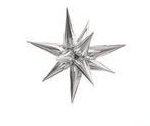 Starburst Silver 3D Foil Balloon - 26" in. - FestiUSA