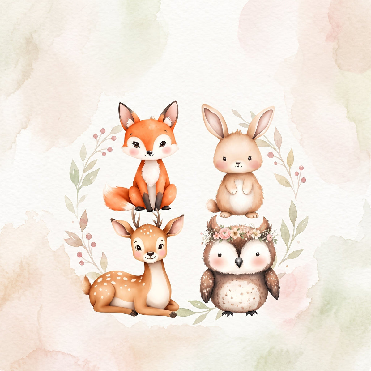 Baby Animals Watercolor