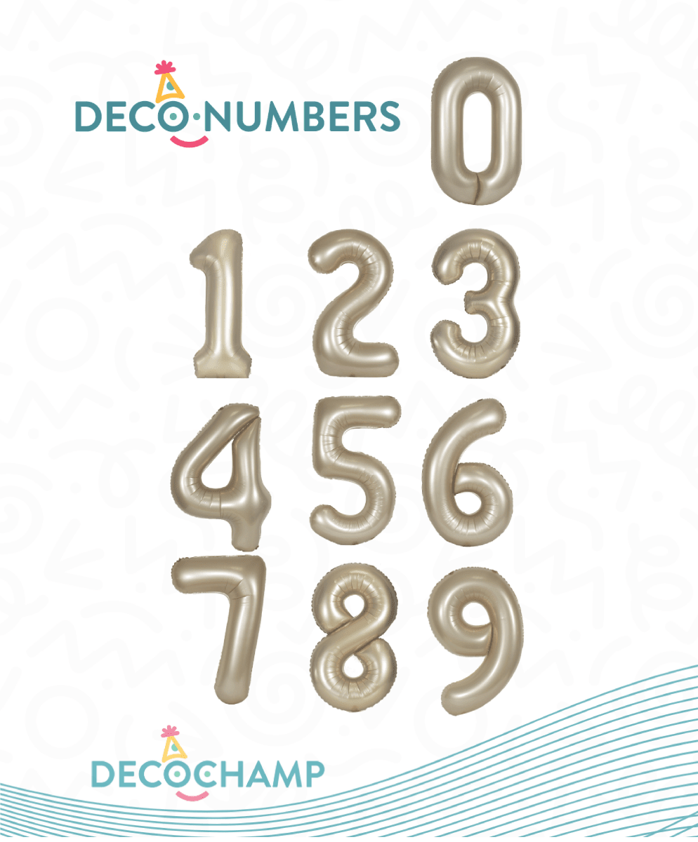 Decochamp Numbers Champagne - FestiUSA