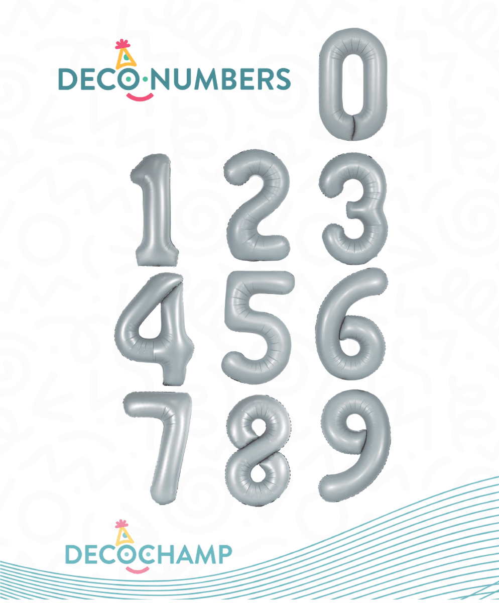 Decochamp Numbers Grey - FestiUSA