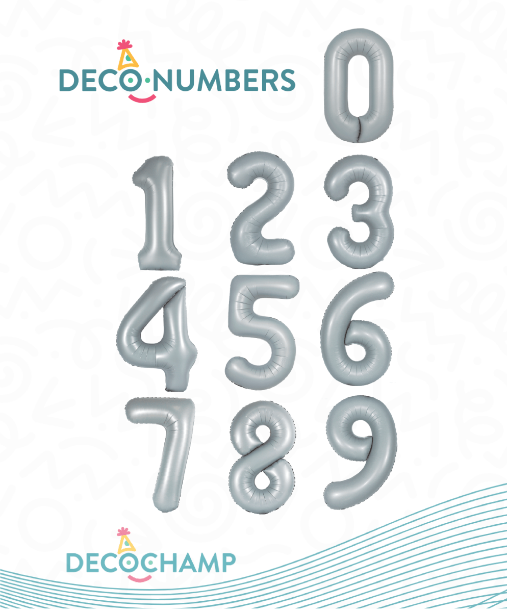 Decochamp Numbers Grey - FestiUSA