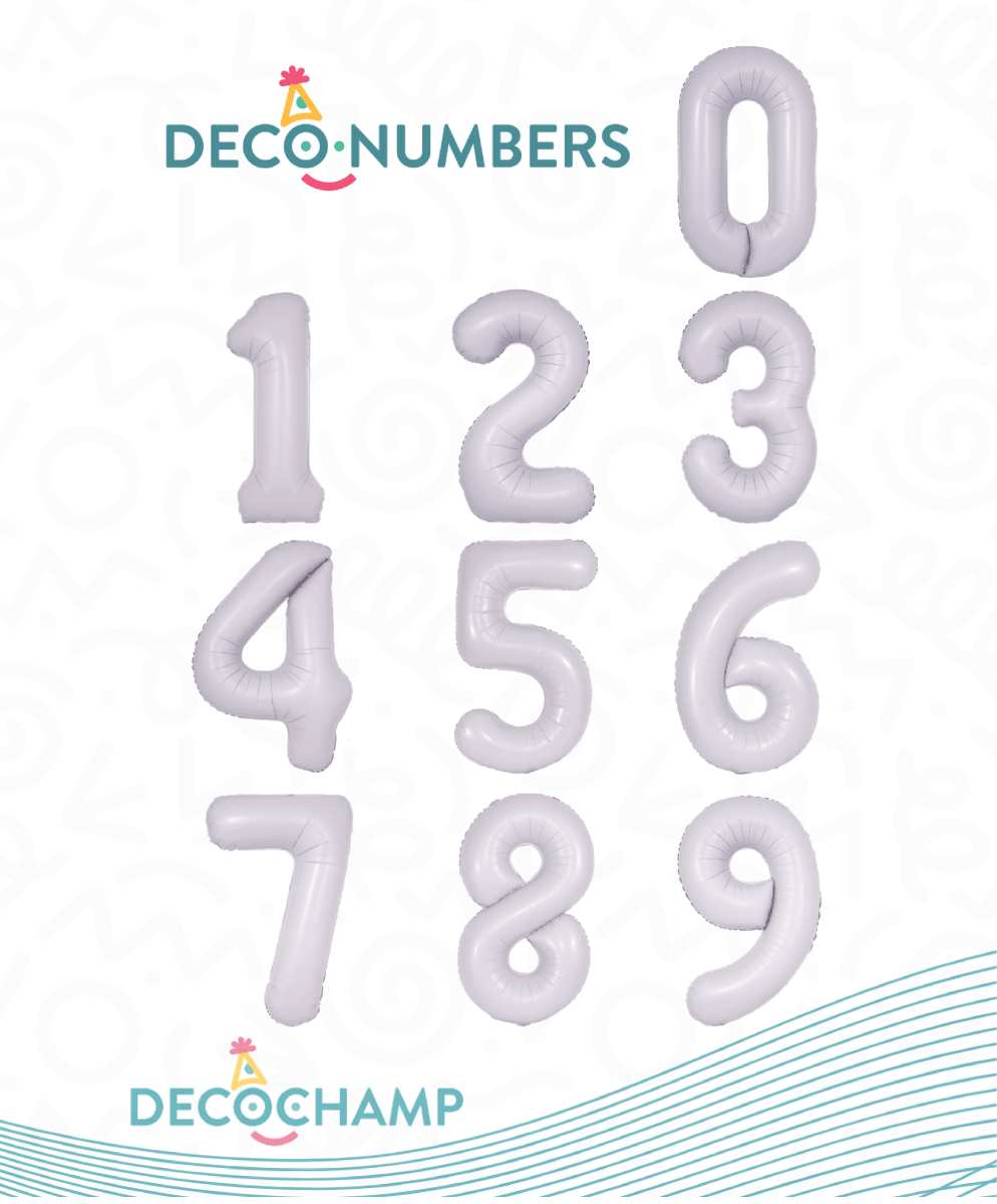 Decochamp Numbers Lilac - FestiUSA