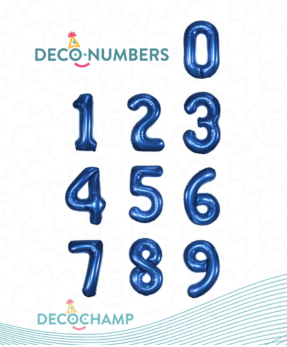 Decochamp Numbers Navy Blue - FestiUSA