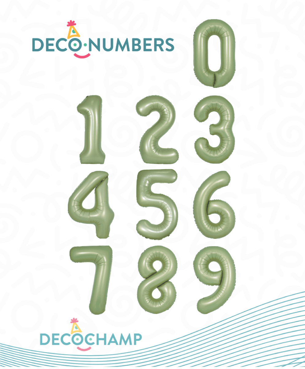 Decochamp Numbers Olive Green - FestiUSA