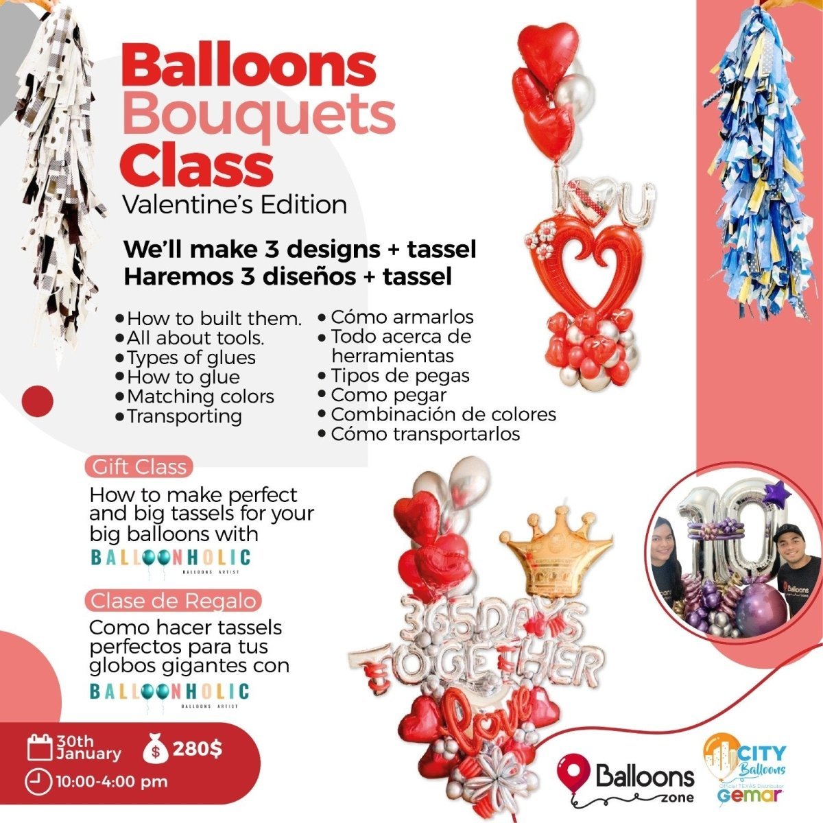 San Valentines Balloon Decor Courses Houston - FestiUSA