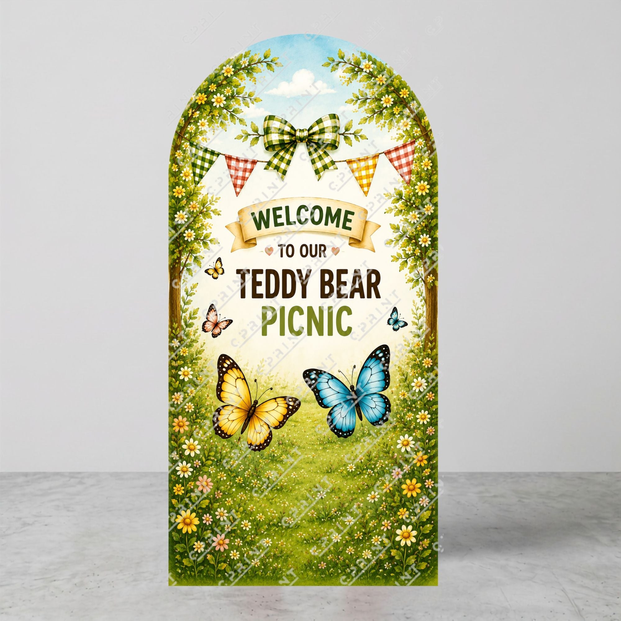 Teddy Bear Picnic Arch Backdrop