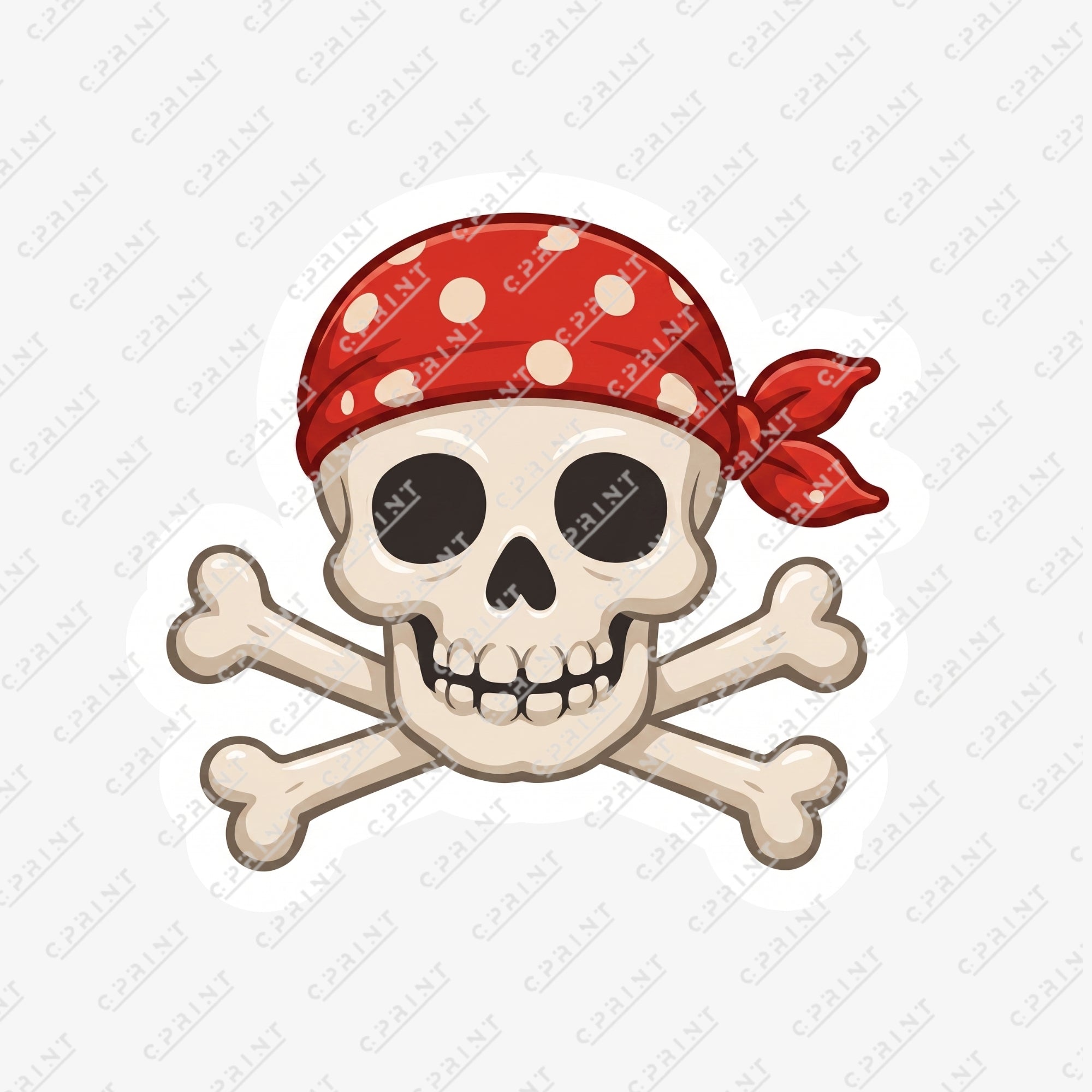 Pirate Skull and Crossbones Cutout