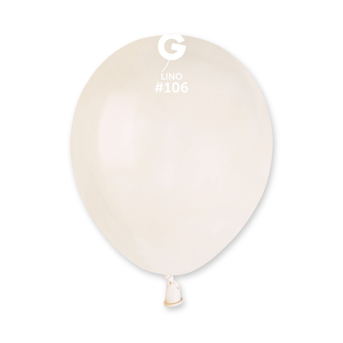 GEMAR | Solid Balloon Linen #106 - 5 in. Marshmallow