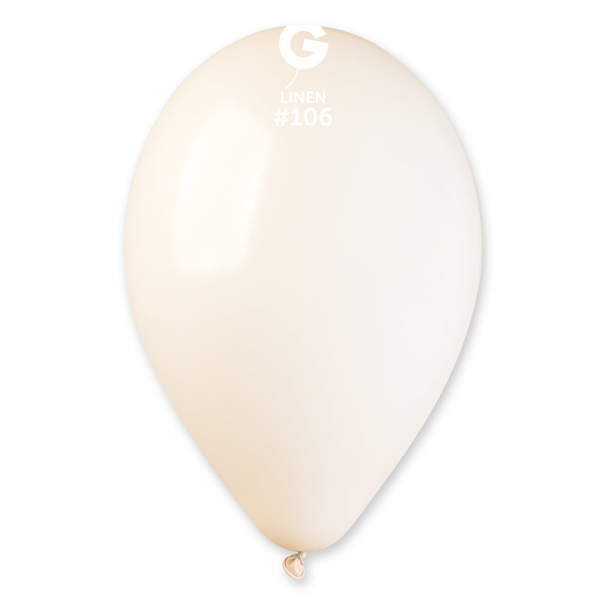 GEMAR | Solid Balloon Linen #106 -  12 in. Marshmallow