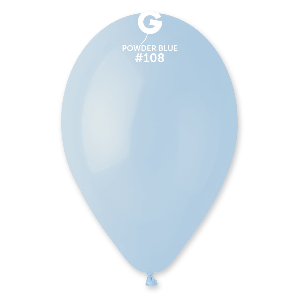 GEMAR | Solid Balloon Powder Blue #108 - 12 in. Marshmallow
