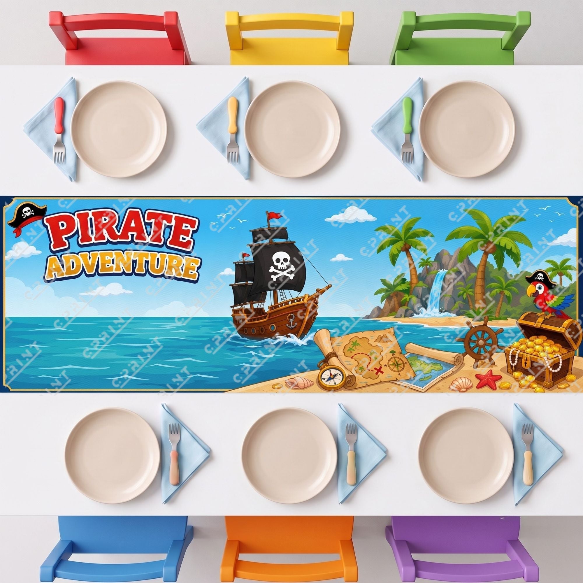 Pirate Adventure Event Table Runner